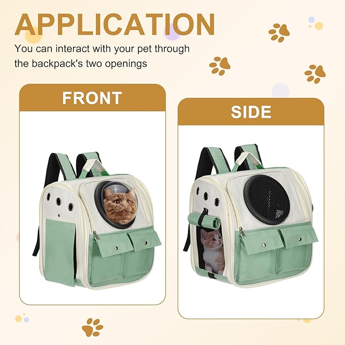 Pet Backpack Carrier, Portable and Ventilated, Oxford Cloth, Dogs Cats and - Image 5