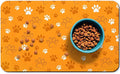 Dog Food Mat, Absorbent Water Bowl Mats Cat Pet Feeding Placemats Orange 24 * by Zoeeya