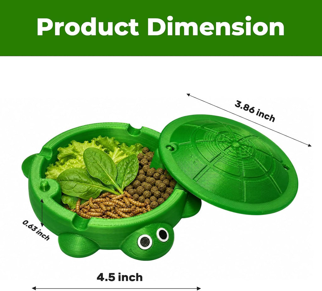 Bearded Dragon Dig Box & Tank Accessory, Turtle Small Reptile Food Dish