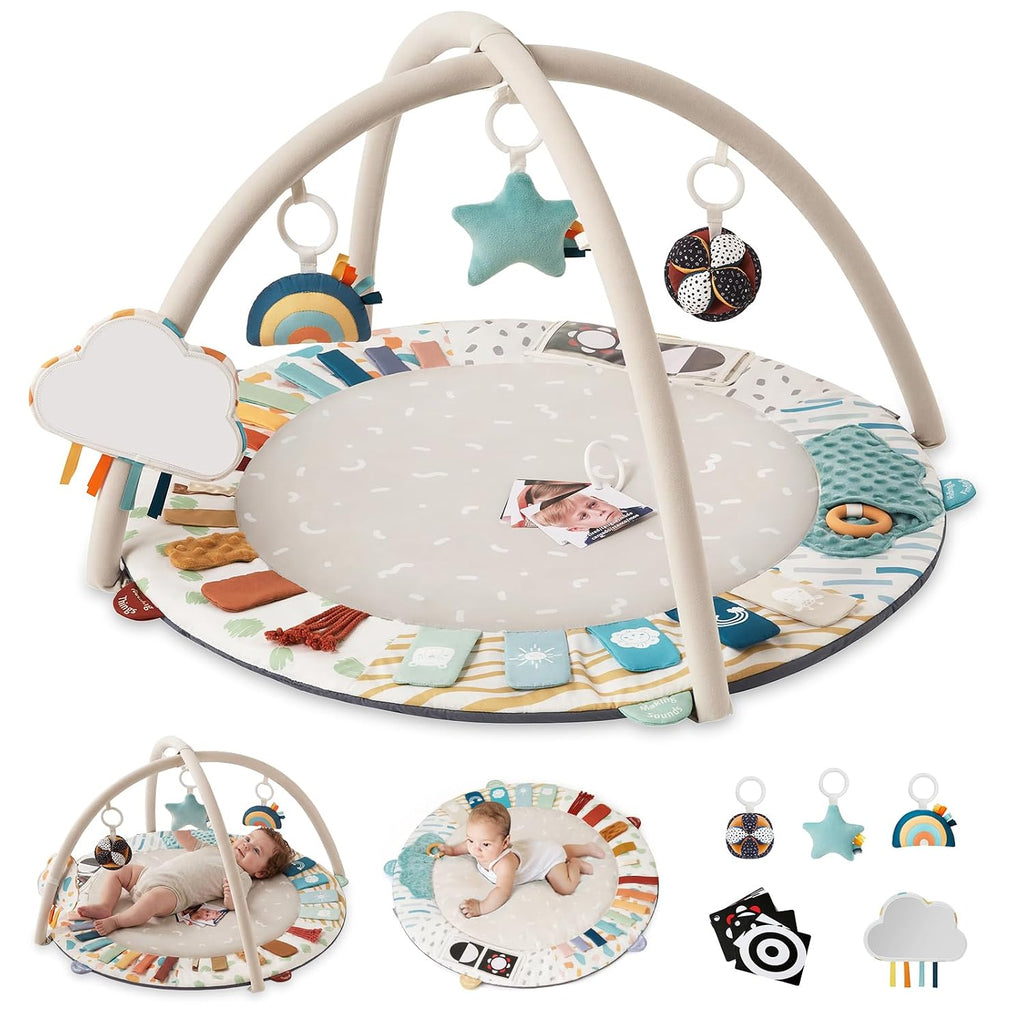 Blissful Diary Baby Play Gym, 5 Development Zones Activity Tummy Time Mat