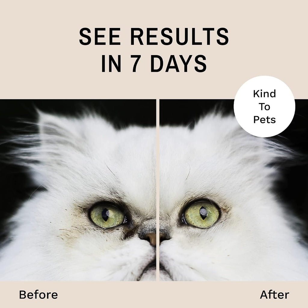 Eye Envy Tear Stain Wipes for Cats. Textured to Gently Clean Tear Stains. Natural Formula. Recommended by Persian & Exotic Breeders, Groomers. USA Made. 60 Cat Eye Wipes