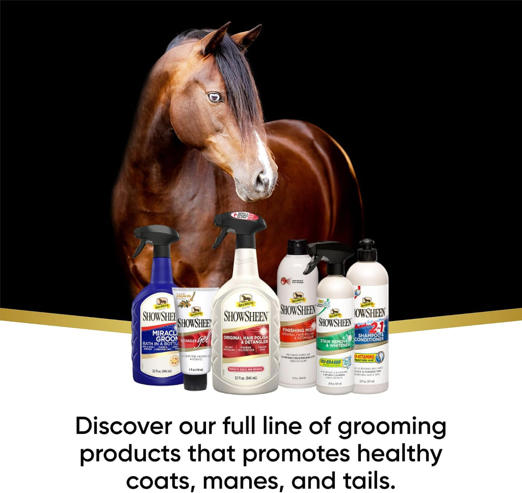 Absorbine ShowSheen Hair Polish & Detangler, 32 fl oz Quart Spray Bottle