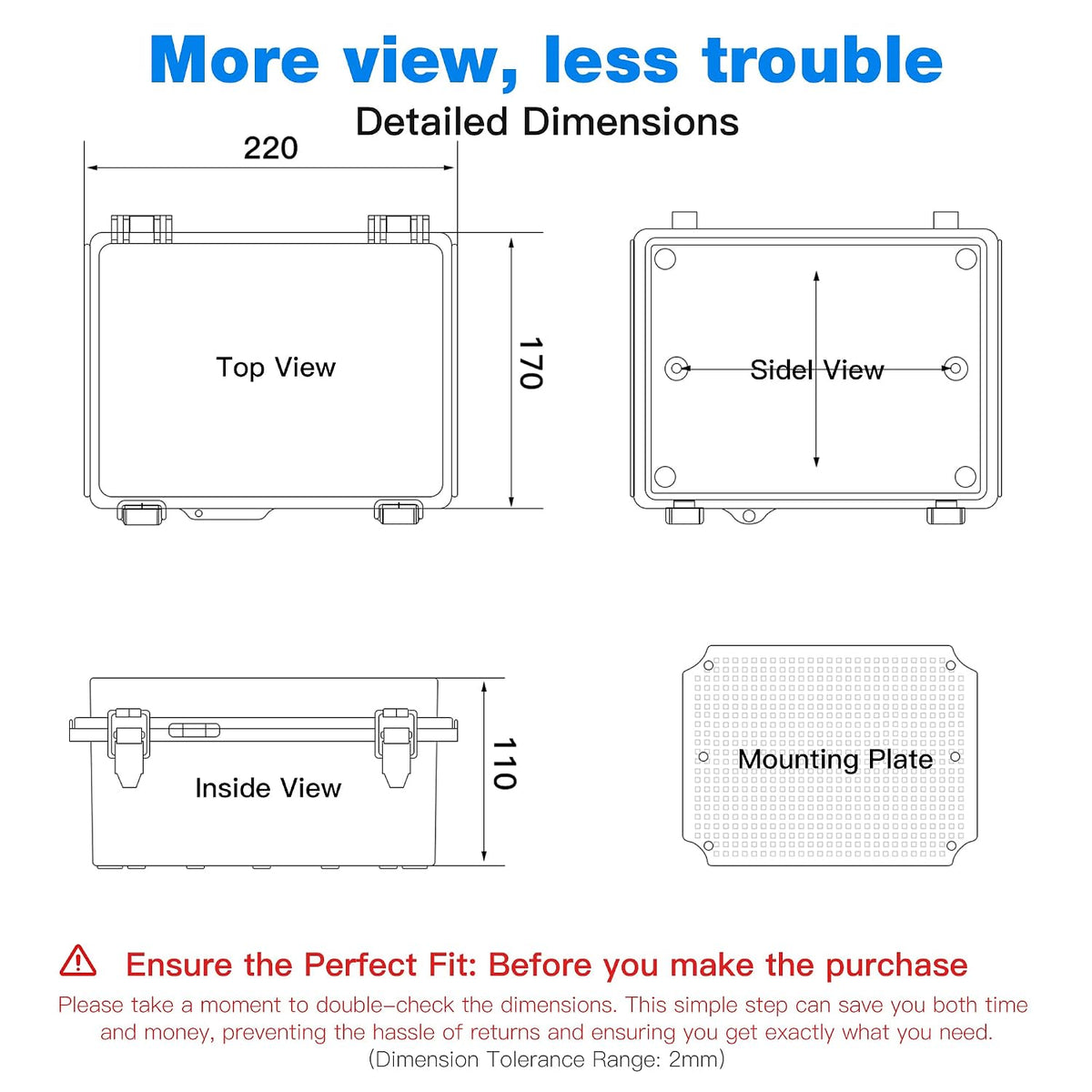 Junction Box Outdoor Waterproof Electrical Box Project IP67 ABS Enclosure