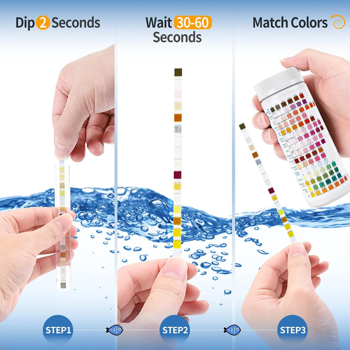16 in 1 Water Test Kit with 125 Test Strips for Home Water Quality Testing