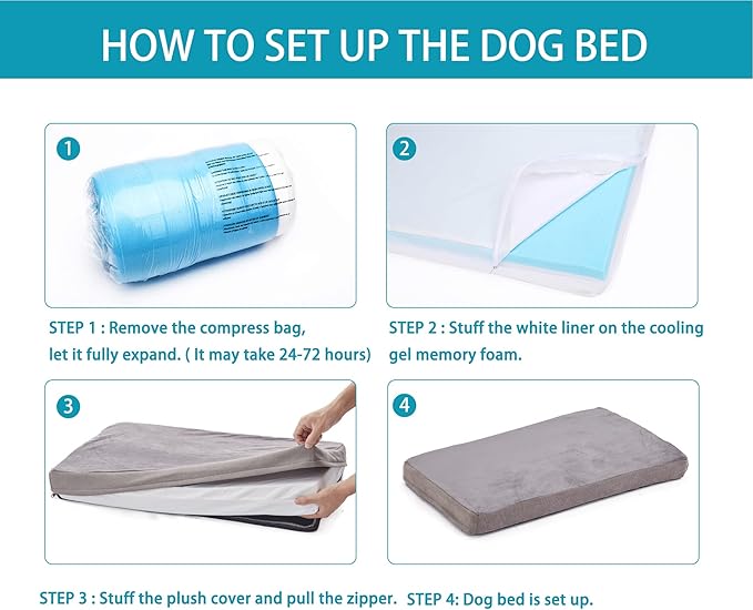 Orthopedic Memory Foam Dog Bed, Cooling Dog Beds Waterproof Pet Bed - Image 6