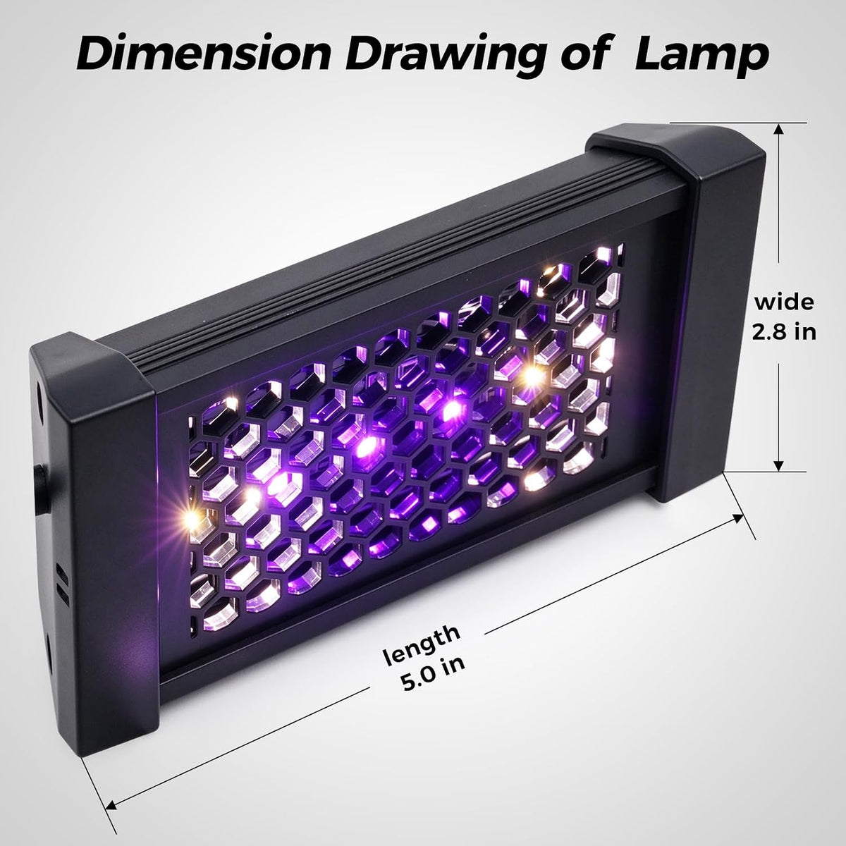 UVB Reptile Light - 4H/8H/12H Timer Auto On/Off - 3 Modes Lighting - 5 Level Brightness - 4W UVA UVB Lamp for Optimal Calcium Metabolism - Desert Tropical Animals Bearded Dragons Turtle Gecko