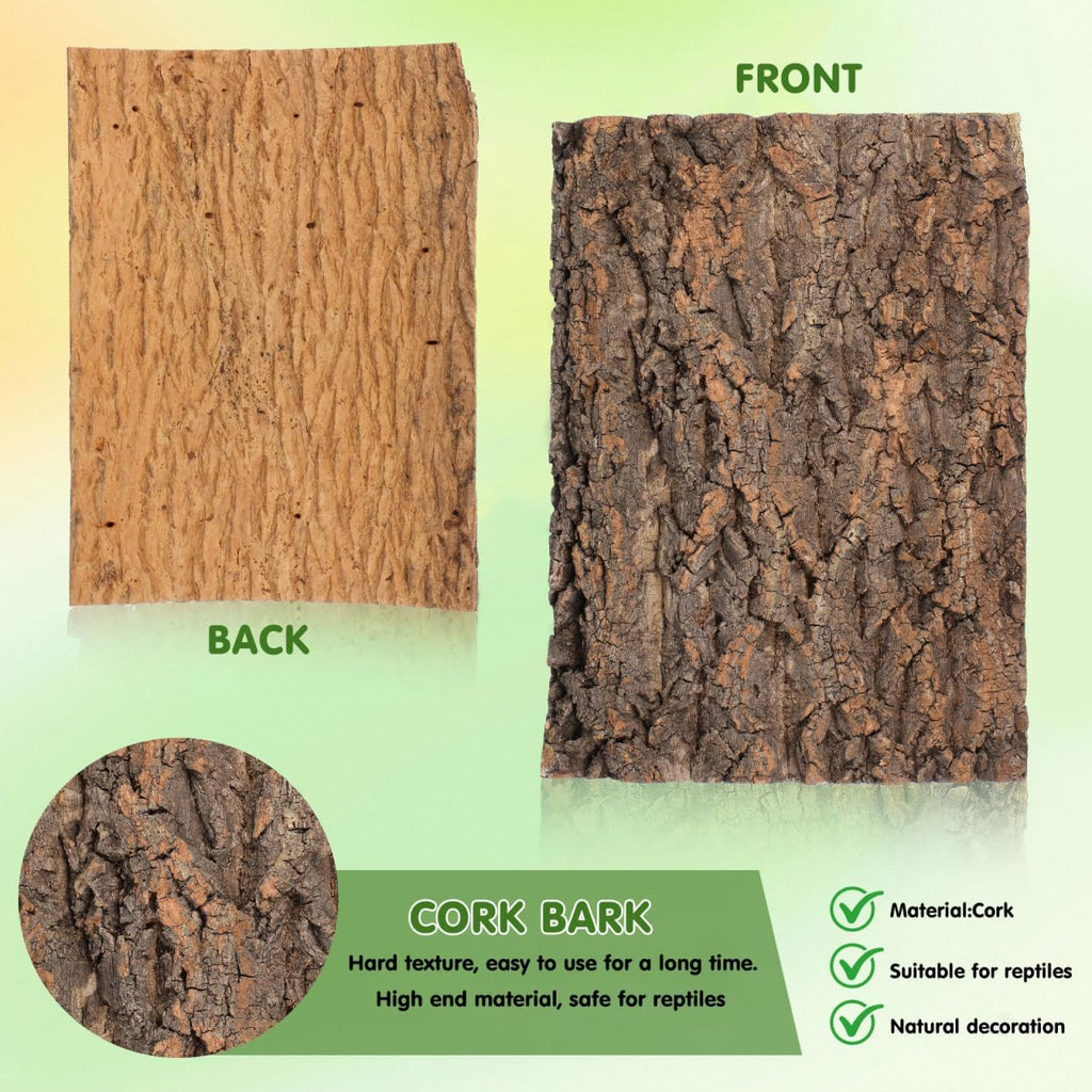 VANZACK Cork Bark Reptile Terrarium Background 15.72 X 11.79 inch