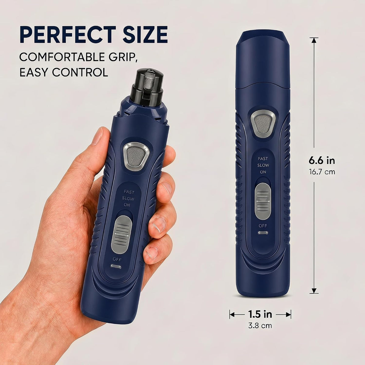 Dog Nail Grinder Whisper Quiet LED & Safe for Sensitive Dogs Cats