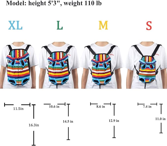 Dog Carrier Legs Out Front Pet Carrier Backpack Adjustable Puppy Cat Small Bag - Image 2