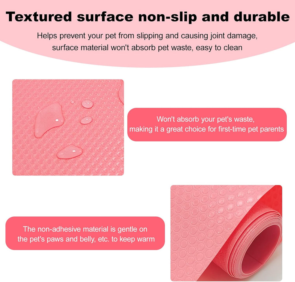 Bearded Dragon Tank Accessories Reptile Tank Accessories Leopard Gecko Tortoise Habitat Accessories Reptile Terrarium Carpet Substrate for Non-adhesive Reptile Habitat Bedding（pink 79inch） (Pink)