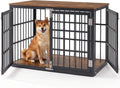 DUMOS Dog Crate Furniture 42 Inch Indoor Crate for Large Dog Wooden Kennel