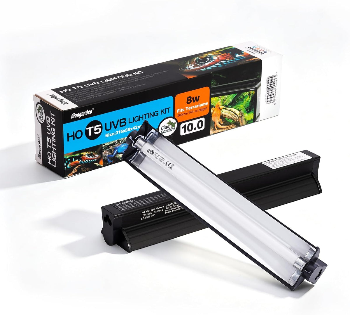 T5 10.0 UVB Reptile Lighting Combo Kit 12-Inch 8W