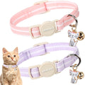 ARING PET 2 Pack Cat Collar-Cute Cotton Cat Collar by ARINGPET