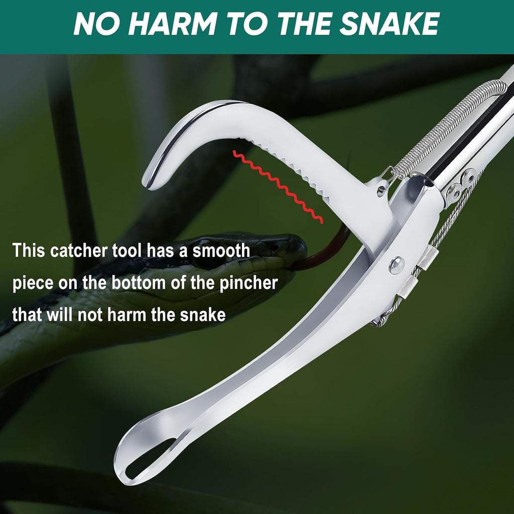 Locking Snake Catcher Grabber Tool, 52" Professional Snake Tongs Heavy Duty