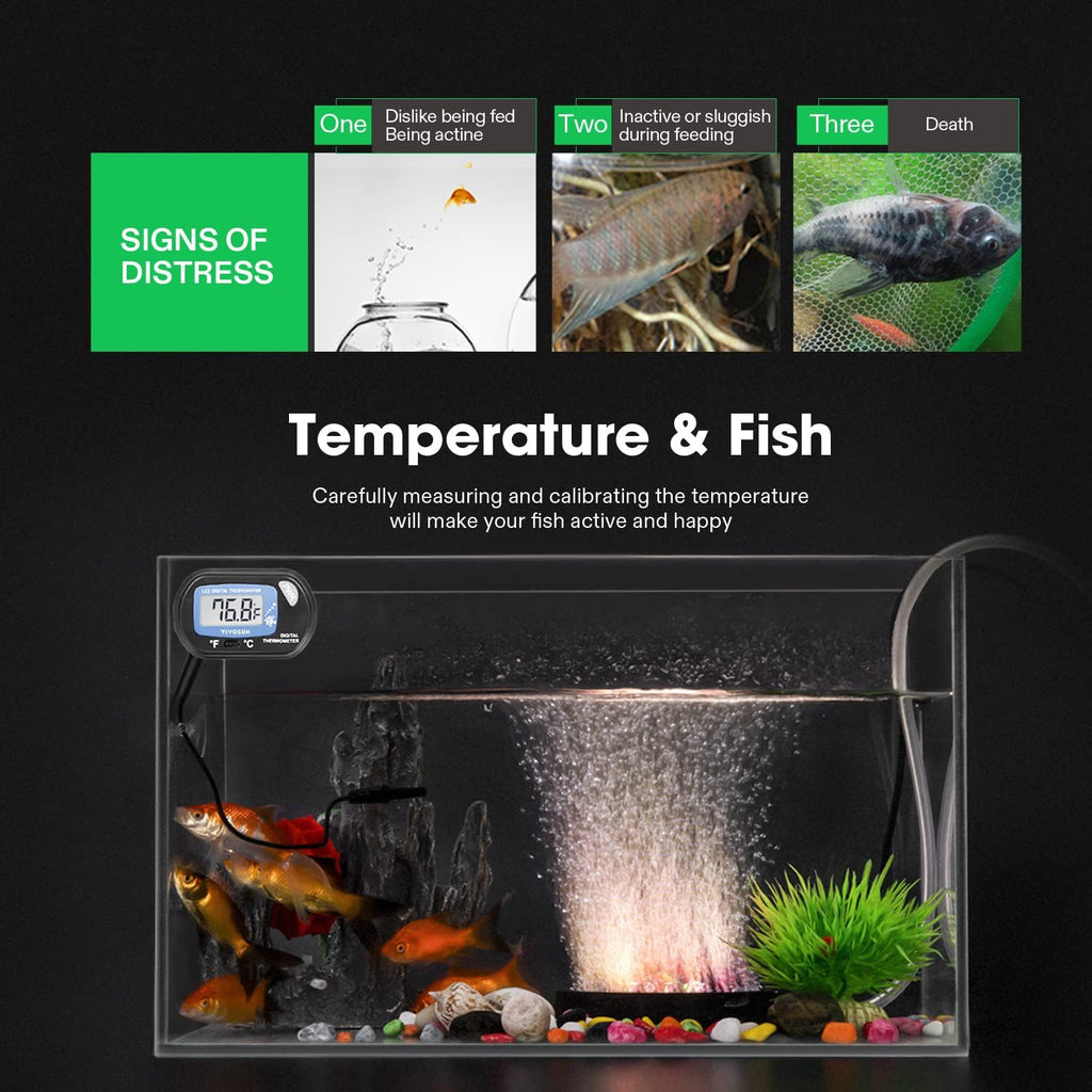 VIVOSUN 4-Pack LCD Digital Aquarium Thermometer