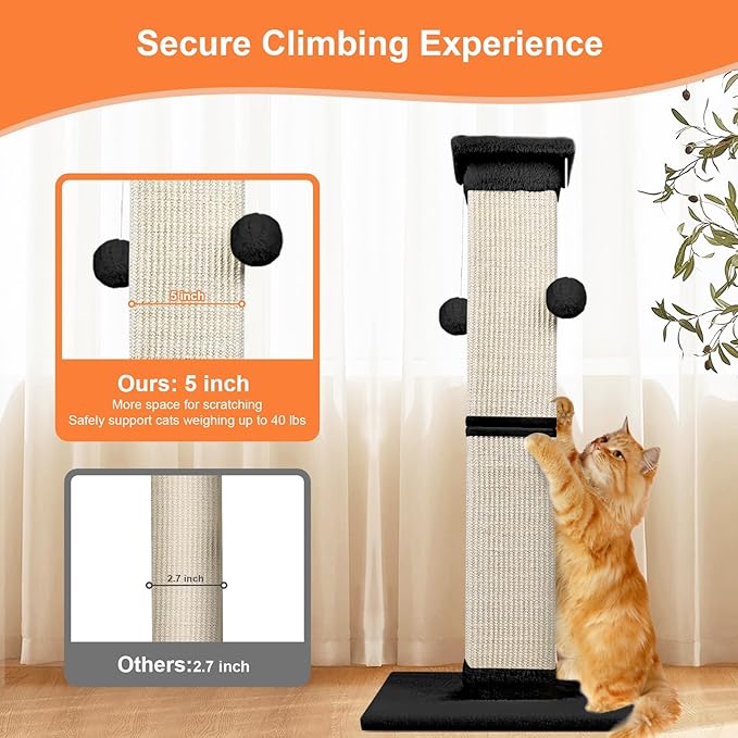 Cat Scratching Post 33 Inch Nature Sisal Cat Scratch Post - Image 6