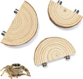3 Pack Jumping Spider Enclosure Climbing Platforms, Magnetic Jumping Spider Wooden Ledge Ladder, Jumping Spider Accessories, Habitat Decor for Small Light Critters