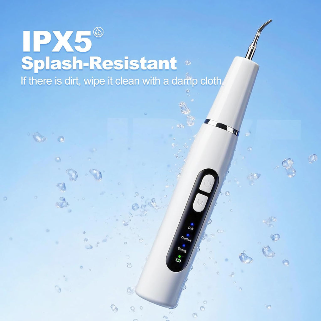Ultrasonic Dog Teeth Cleaner Kit, Smart Sensor Pet Plaque & Tartar Remover for Dogs & Cats, Adjustable Modes Teeth Cleaning Tool with LED Light, IPX5 Waterproof USB Rechargeable Dog Dental Care Kit