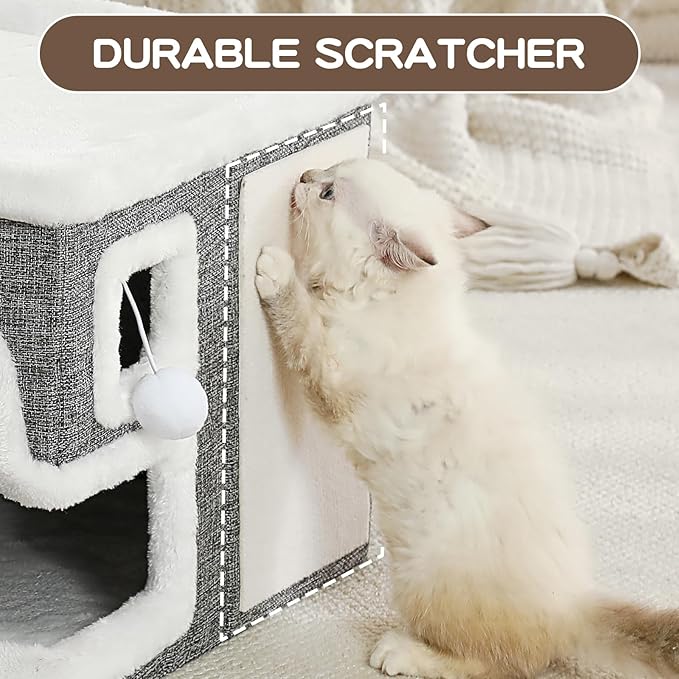 Cat Houses for Indoor Cats, Covered Cave Bed - Image 8