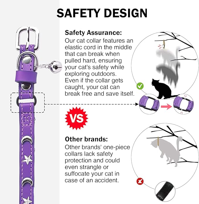 Leather Cat Collars for Boy Girl Cats - Image 6