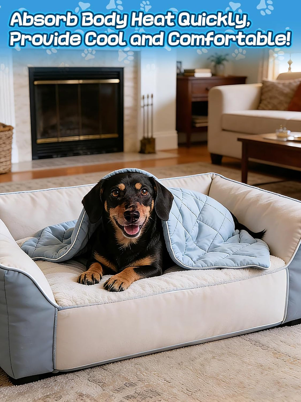 29x40in Cooling Blanket for Dogs - Machine Washable Blanket with Q-MAX>0.4