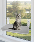 Family Safe Cordless Portable Foldable Cat Window Perch Hammock with Metal Frame, Strong Suction Cups, and 2 Fabric Covers for Indoor Cats - Medium