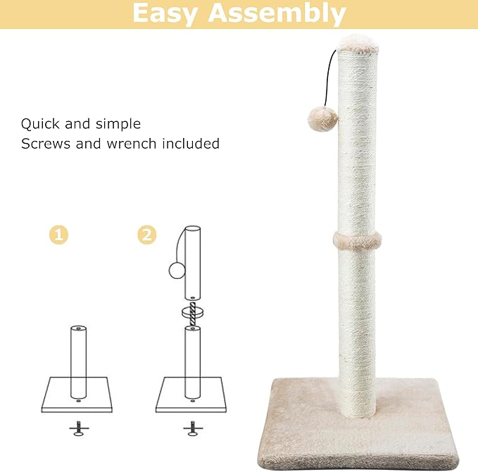 Dimaka 29" Height Tall Cat Scratching Post, Claw Scratcher - Image 5