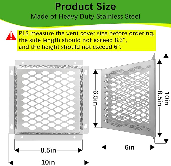 Dryer Exhaust Guard Vent Cover, Dryer Vent Bird Guard - Image 2