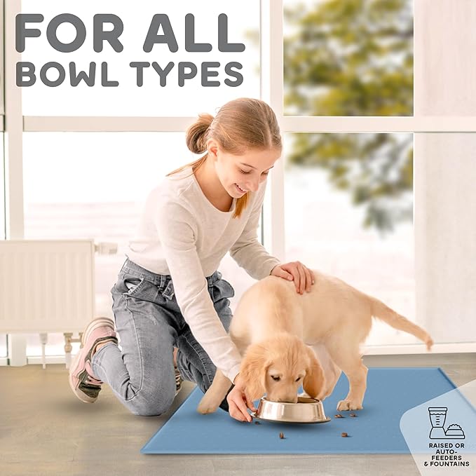 Dog Food Mat - 24x15 Raised Edges Dogs Mat - Image 6