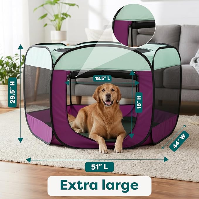 FurHaven Portable Pet Playpen for Dogs & Cats, Foldable Indoor Kitten Playpen - Image 3