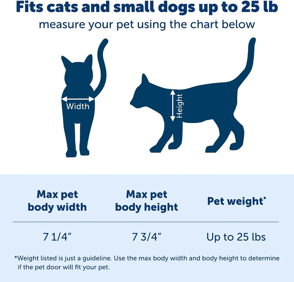PetSafe Big Cat Door, Interior/Exterior, 4-Way Lock, Soft-Close, Up to 25lb