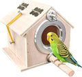 kathson Parakeet Nesting Box,Bird Nest House,Parrots Breeding Mating Hut,Cockatiel Nesting Box for Budgie,Lovebirds,Conure,Canary,Finch and Small Medium Birds (L: 7.87 * 7.08 * 5.9 inch)