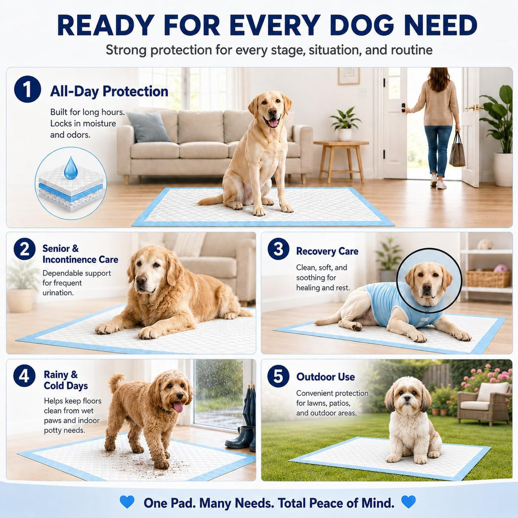 Extra Large Puppy Pads 28"x34", Heavy Duty Thicker Pee Pads for Dogs,1800ml 48-Hour Super Absorbent Disposable Training Pads,6-Layer Leakproof Protection,Quick-Dry High Absorbency,20 Count