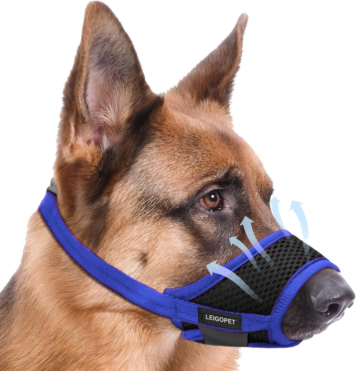 Dog Muzzle for Medium Dogs, Breathable Mesh, Black, M
