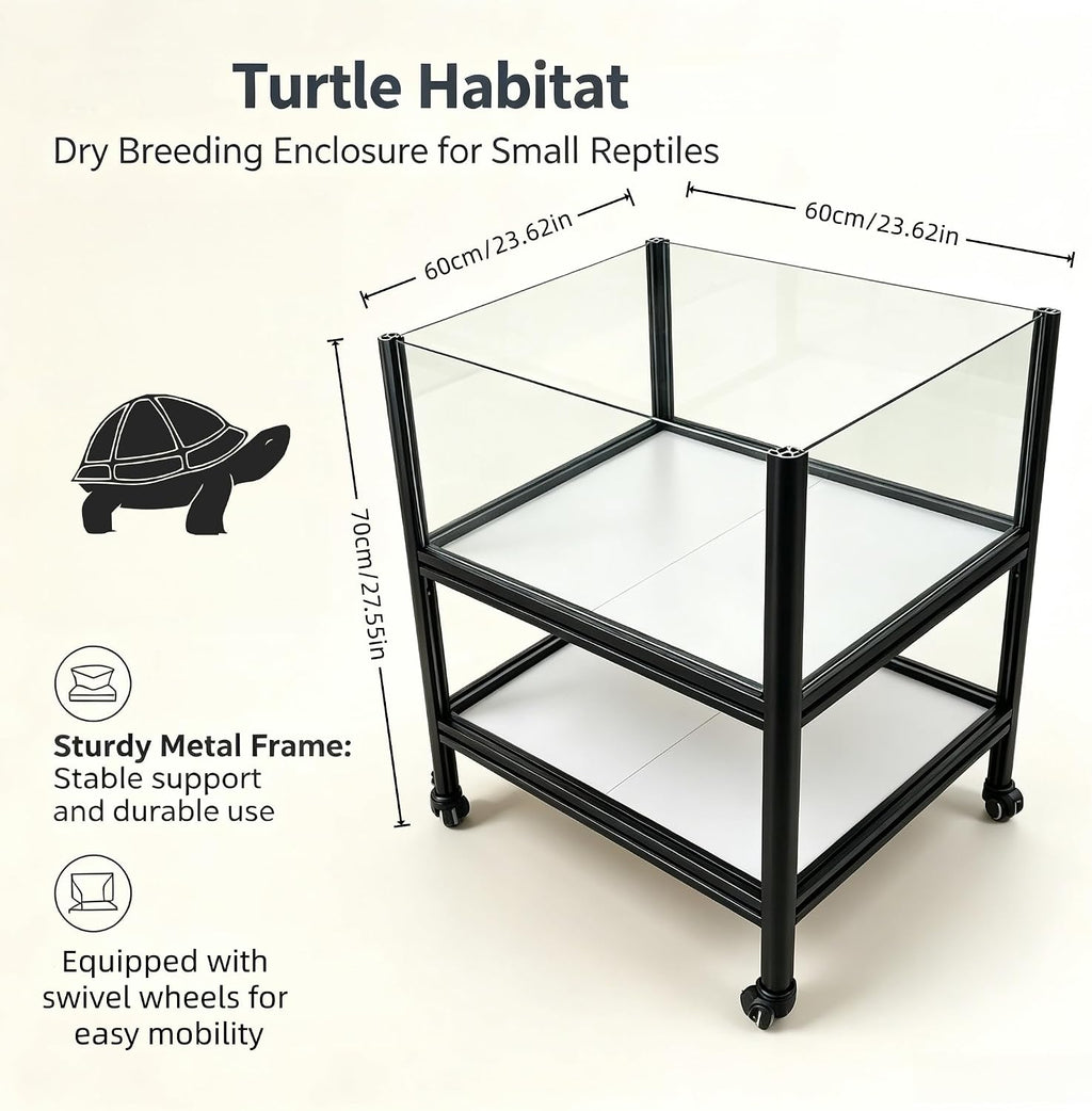 Aluminum Alloy Turtle Terrarium Enclosure with Stand