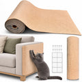 Cat Scratch Furniture Protector, Self-Adhesive Carpet Mat, Brown