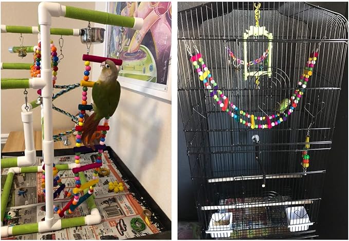 DS. DISTINCTIVE STYLE Bird Ladder Toys Coloured Flexible Parrot Swing Bridge - Image 6