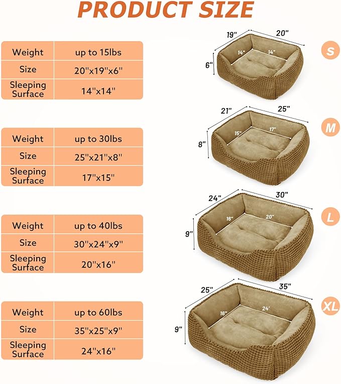 MIXJOY Rectangle Washable Orthopedic Dog Bed - Image 4