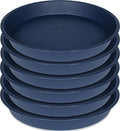 6 Pack of 10 inch Plant Saucer Blue, Heavy Duty Plastic Plant Saucer 10 inch by Bleuhome