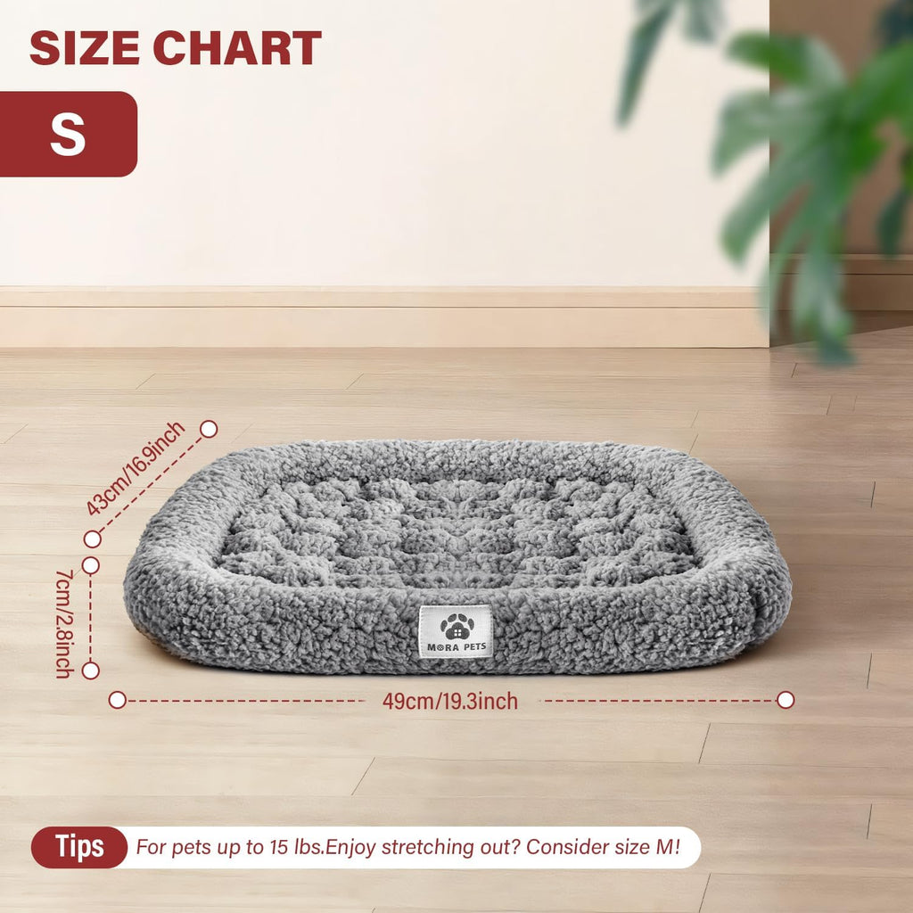 Mora Pets Self Warming Cat Bed Self Heating Pet Pad with Bolster and Foam