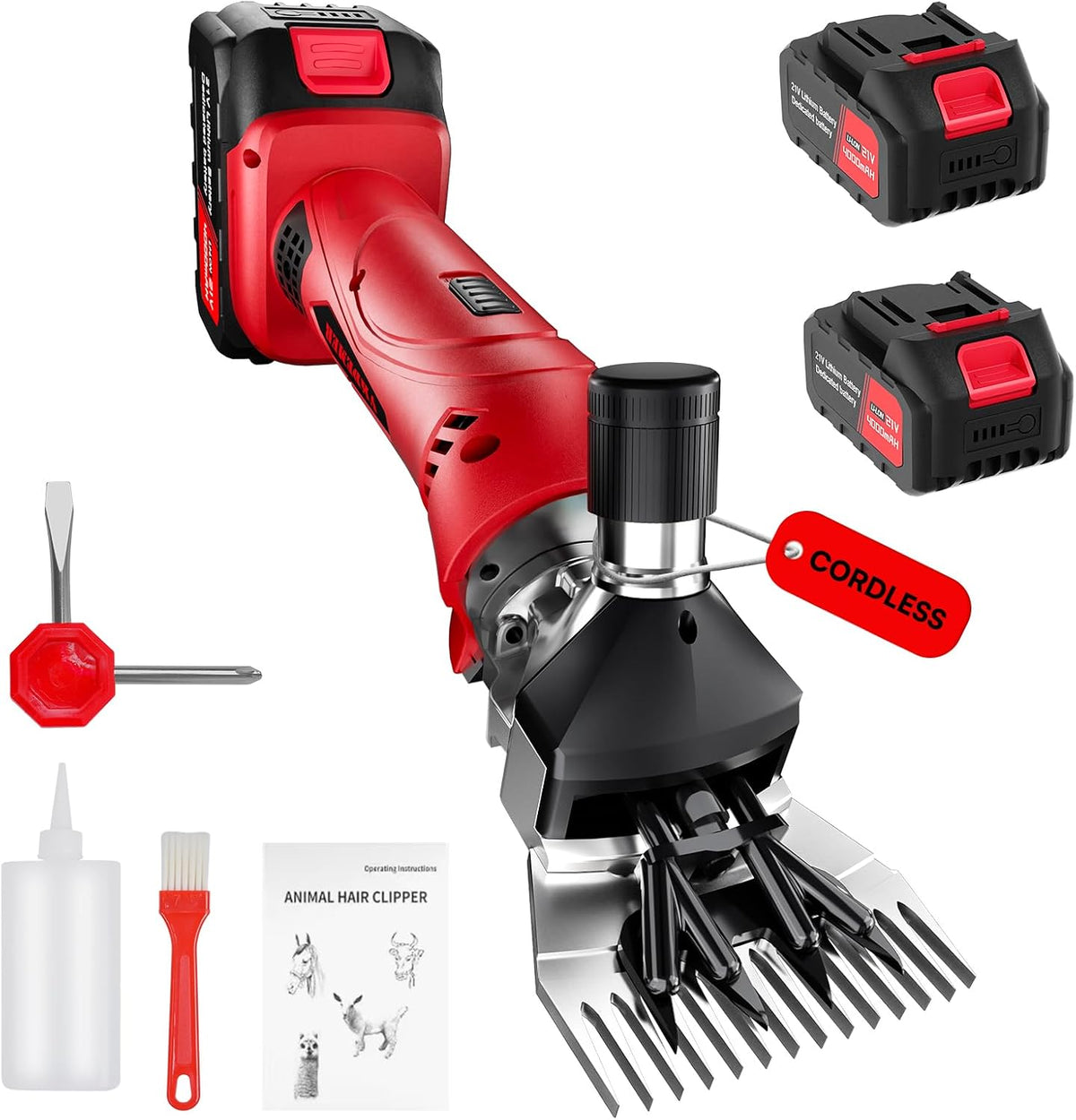 Electric Sheep Shears,600W Upgraded Professional Sheep Clippers,6 Speed Heavy Duty Shearing Clipper,13-Teeth Animal Grooming Clippers for Sheep Alpacas Goats and Thick Coat Animals