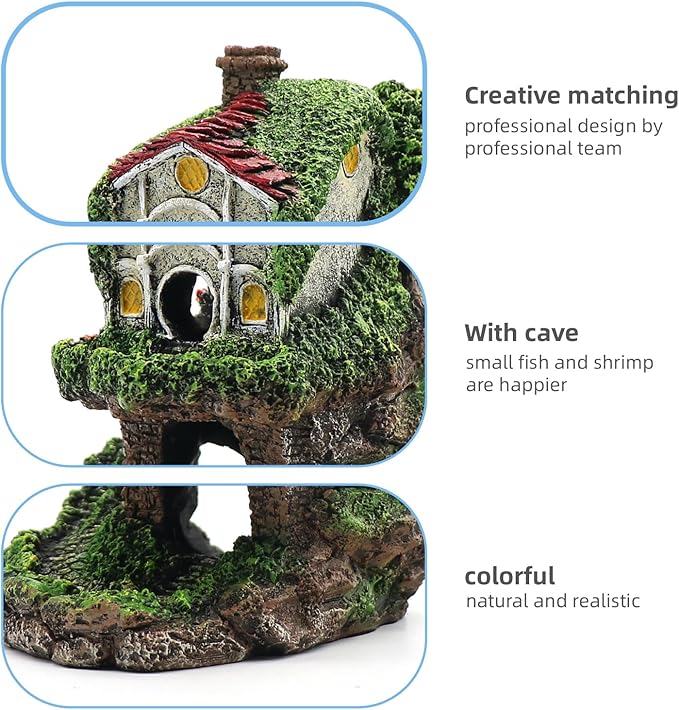 Aquarium Decor Hideaway Cave, Betta Fish Tank House Accessories - Image 6
