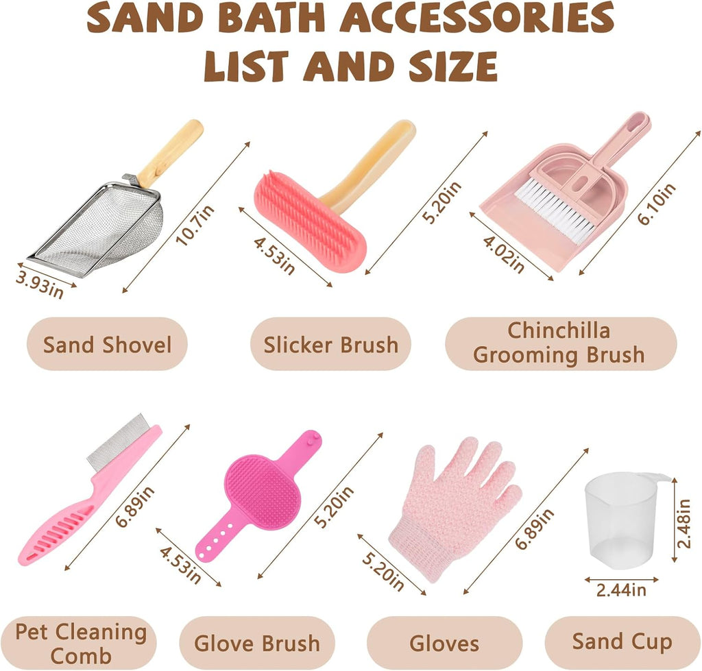 Chinchilla Dust Bath Container Kit, Extra Large Plastic Bath House