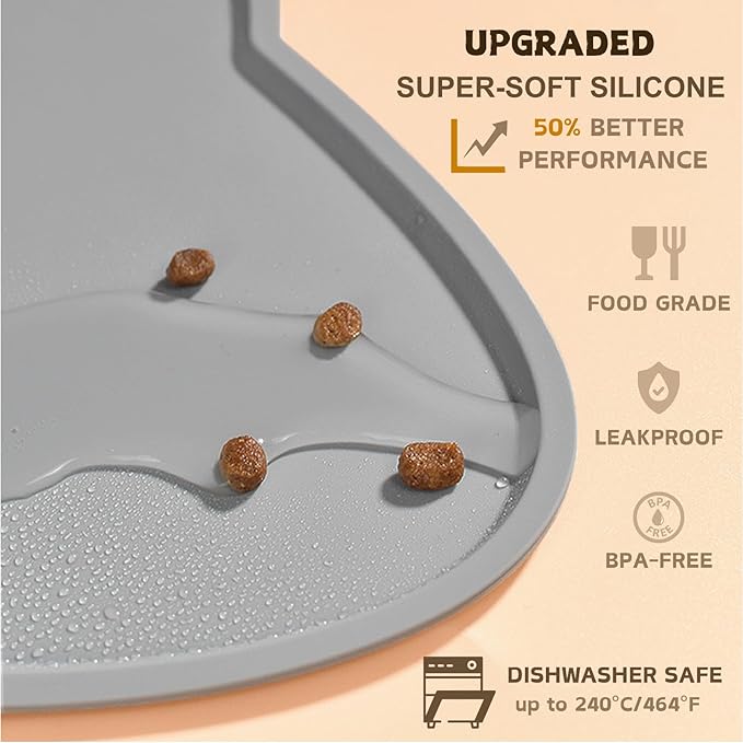 Cat Food Mat, Silicone Pet Feeding Mat - Image 3