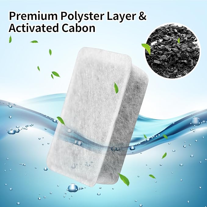 Pet Fountain Charcoal Water Filter Replacement, Dog Cat Water Bowl Filter Pet - Image 5