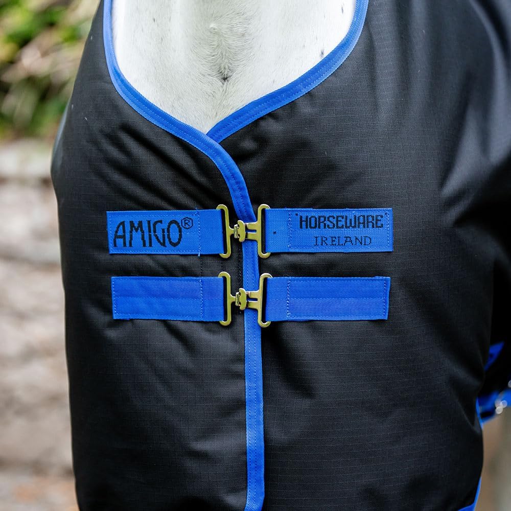 Horseware® Amigo® Ripstop 900D Turnout 0g - Black/Classic Blue, 81 inches