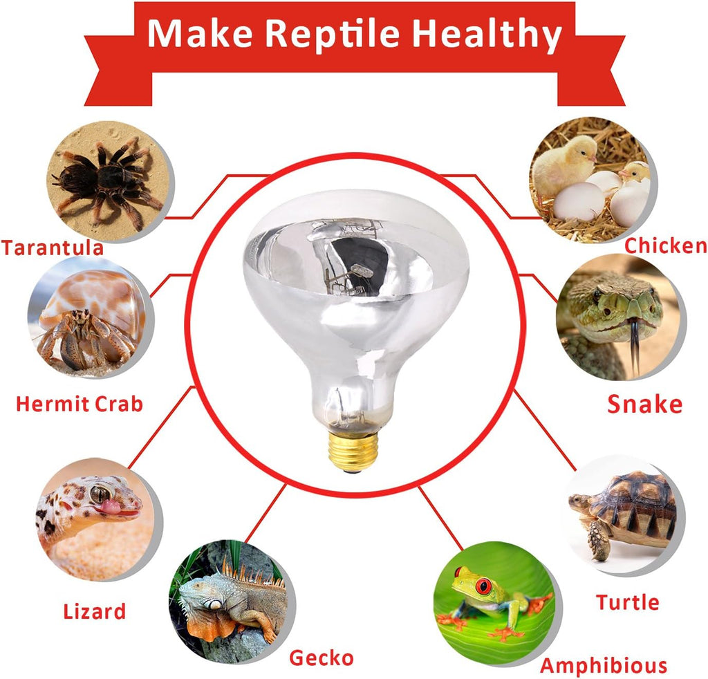 Aiicioo UVB Reptile Light 160W - UVB Light Bulb for Reptile Mercucry Vapor Bulb Heat Basking Lamp Bulb Full Spectrum UVA UVB All in One Sun Lamp for Bearded Dragon Lizard Turtle