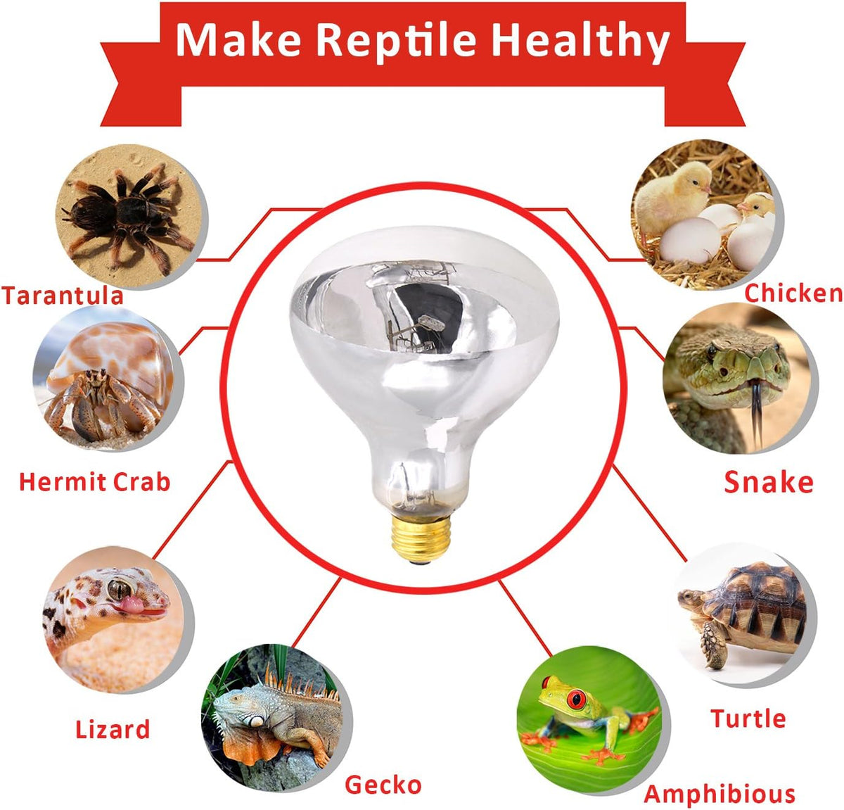 Aiicioo UVB Reptile Light 160W - UVB Light Bulb for Reptile Mercucry Vapor Bulb Heat Basking Lamp Bulb Full Spectrum UVA UVB All in One Sun Lamp for Bearded Dragon Lizard Turtle