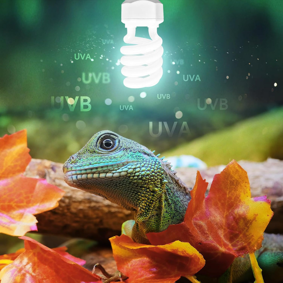 Leoterra Reptile UVB Light, Desert UVB Light for Reptiles, 26W 10.0 Reptile UVA UVB Bulb, UVB Bulb for Reptiles Bearded Dragons Lizards Tortoises Snakes