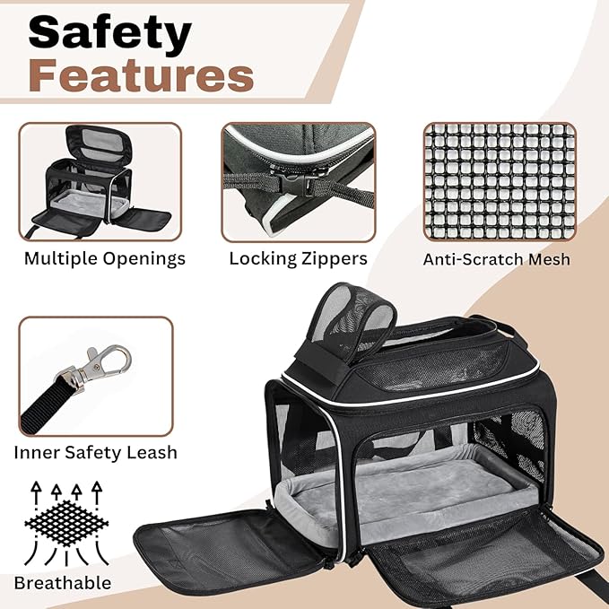 Airline Approved Top-Expanding Pet Carrier on Wheels- Rolling Carrier- Designed - Image 4
